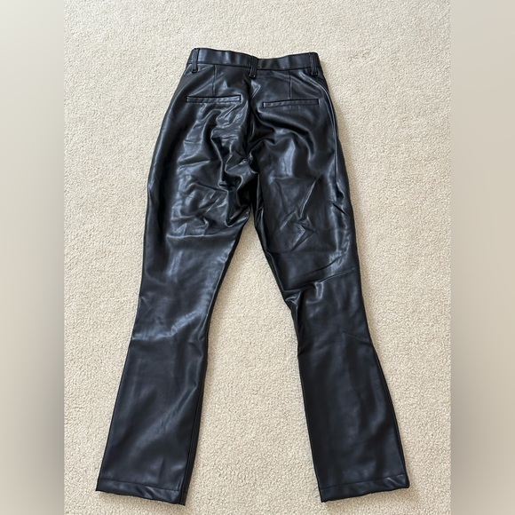 Abercrombie & fitch faux leather black pants size 4 / 27 waist - Picture 4 of 4